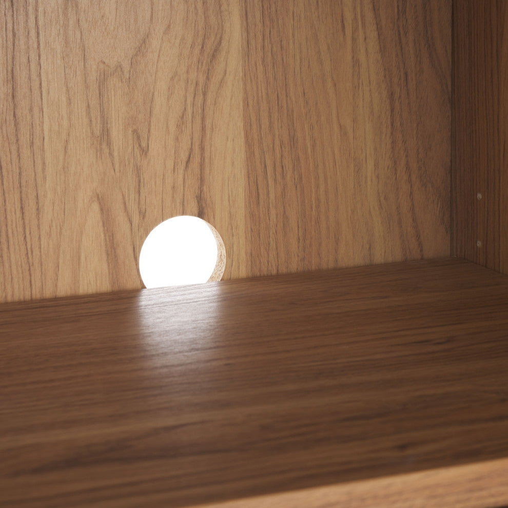 Safavieh Atlantes 4 Door 4 Shelf Media Stand, Oak