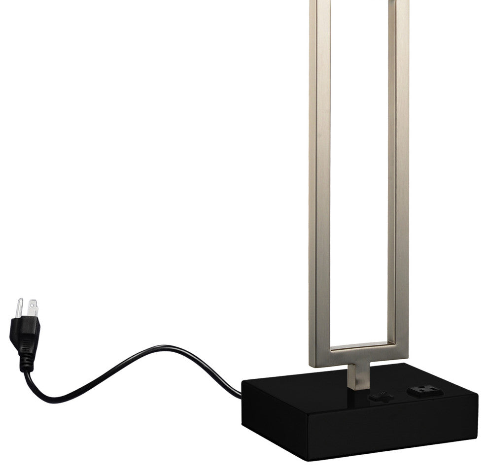 Torren 1 Light Table Lamp With Satin Nickel Finish