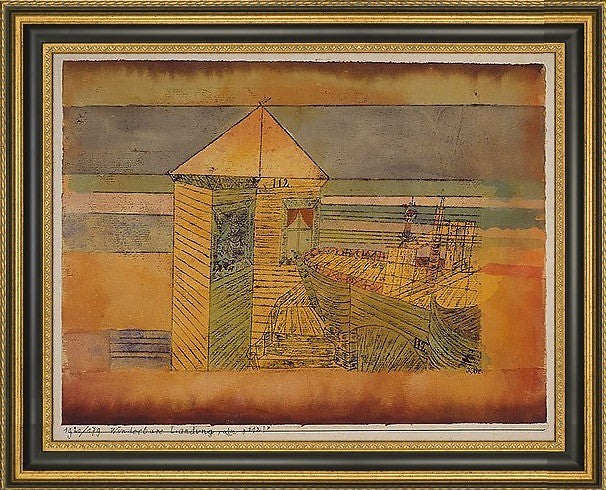 Paul Klee Miraculous Landing - 18" x 24" Framed Premium Canvas Print