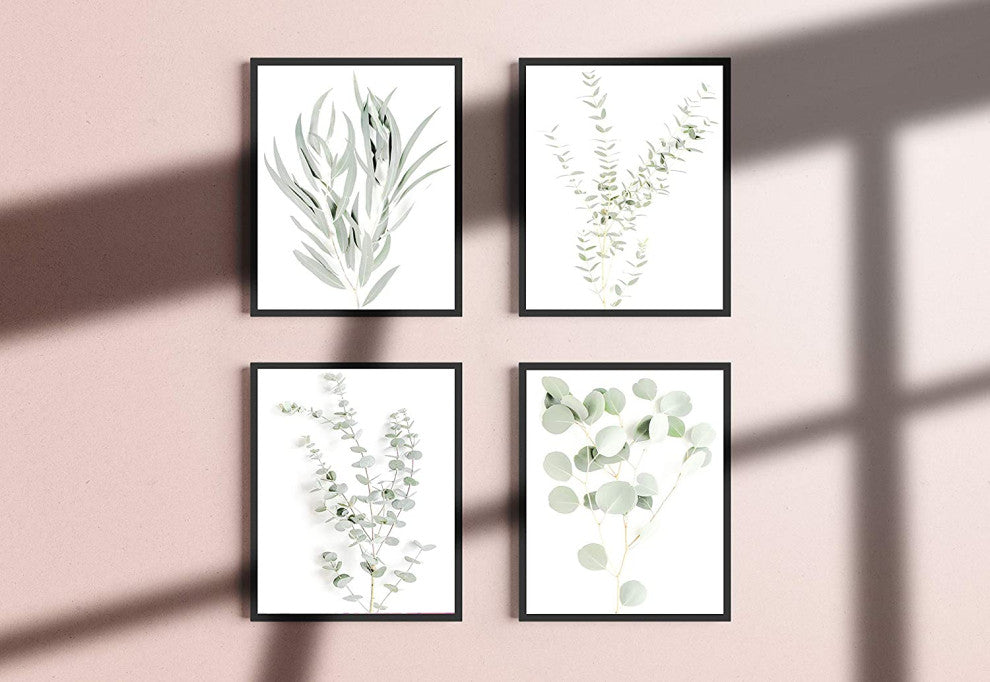 Set of 4 Plant Wall Decor Pictures Minimalist Wall Art