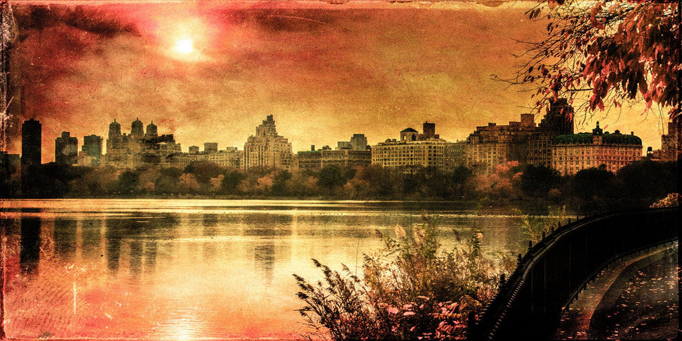 "Sunset in the Park" Painting Print on Canvas by James