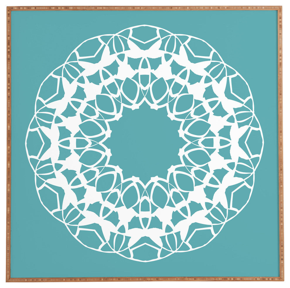 Deny Designs Karen Harris Mod Medallion Aqua Framed Wall Art