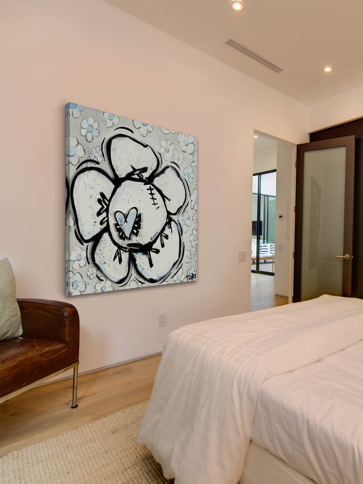 "Yikes Flower" Painting Print on Canvas by Tori Campisi