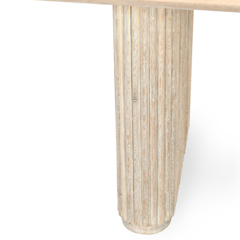 Vander 84" Wood Dining Table, Cream Washed