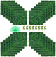24x Artificial Boxwood Panel Fake Hedge Plant Privacy Fence Screen, 24 Pack of 20x20inch