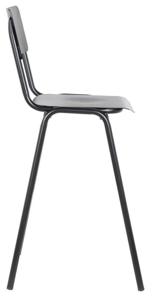 Corrisa 30'' Patio Bar Stool, Frosted Black (Set of 2)