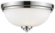 Ashton 3 Light Flush Mount in Chrome with Matte Opal Glass