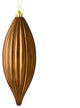 Vickerman M183276S 8" Mocha Shiny Line Finial Ornament, Pack of 4
