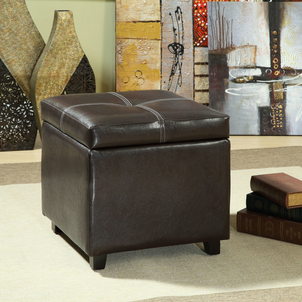Modern Contemporary Living Room Ottoman Brown