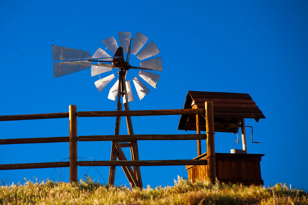 Country Windmill,  Canvas Giclee, 12"?X 8"