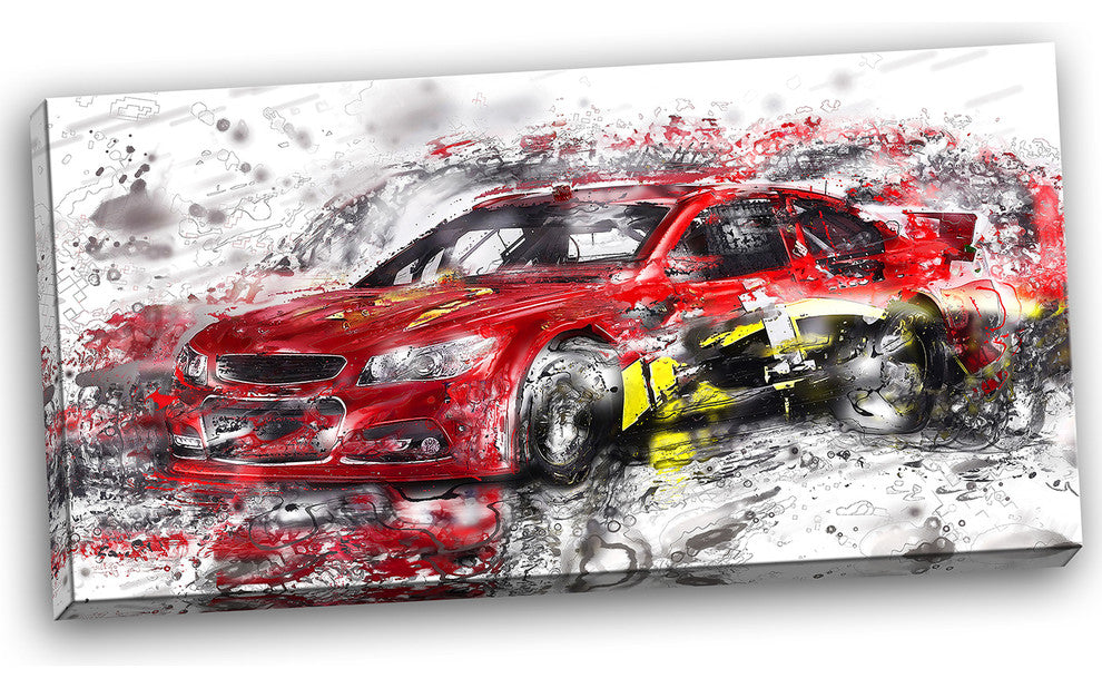 "Red Rally Car" Canvas Painting