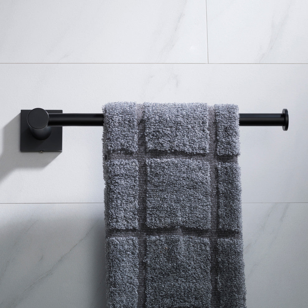 Ventus Bathroom Towel Bar, Matte Black
