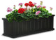 Mayne Cape Cod 3ft Weatherproof Coastal Plastic Window Box in Black