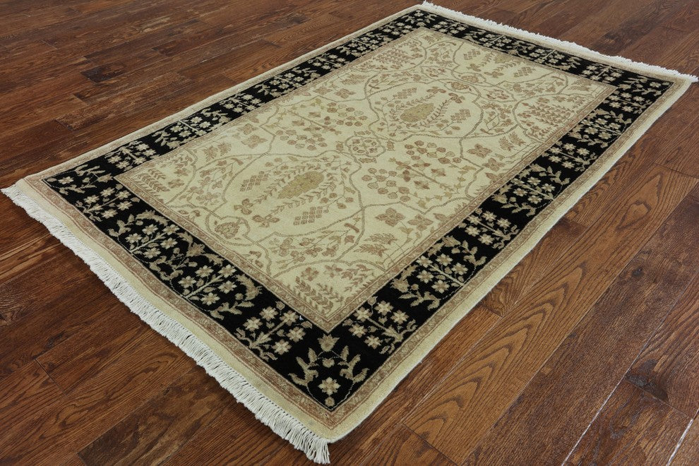 4'x6' Oriental Handmade Wool Peshawar Area Rug, W2136