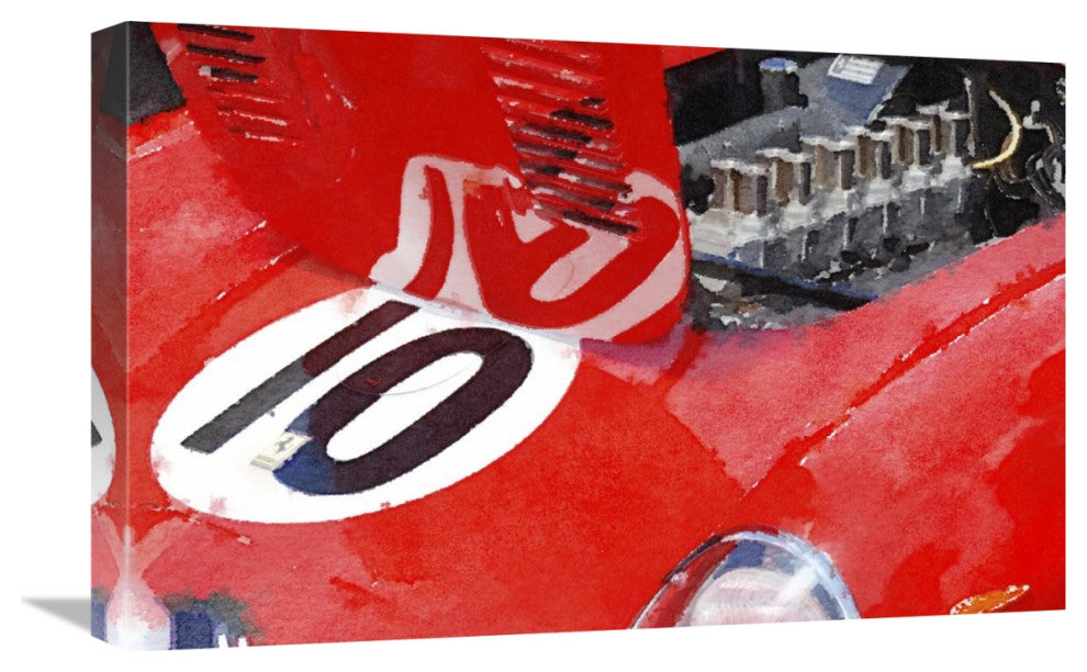 "1962 Ferrari 250 GTO Engine Watercolor" Fine Art Print
