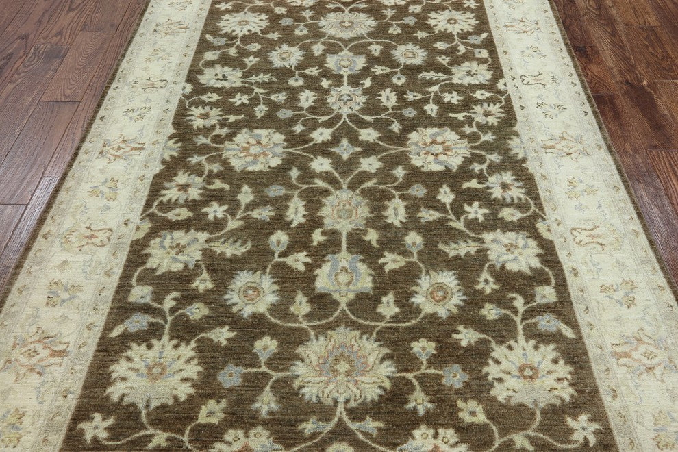 Oriental Peshawar Hand Knotted Oushak Style Area Rug 5'x7', MC517