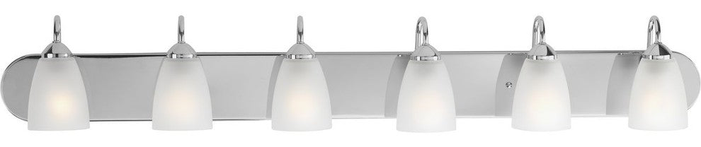 Progress Lighting 6-100W Medium Bath Bracket, Polished Chrome