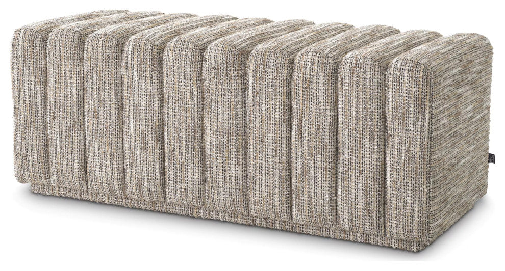 Deep Channel Stitched Bench | Eichholtz Bente, Beige