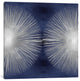 "Silver Sunburst On Blue II" by Abby Young, Canvas Print, 37"x37"