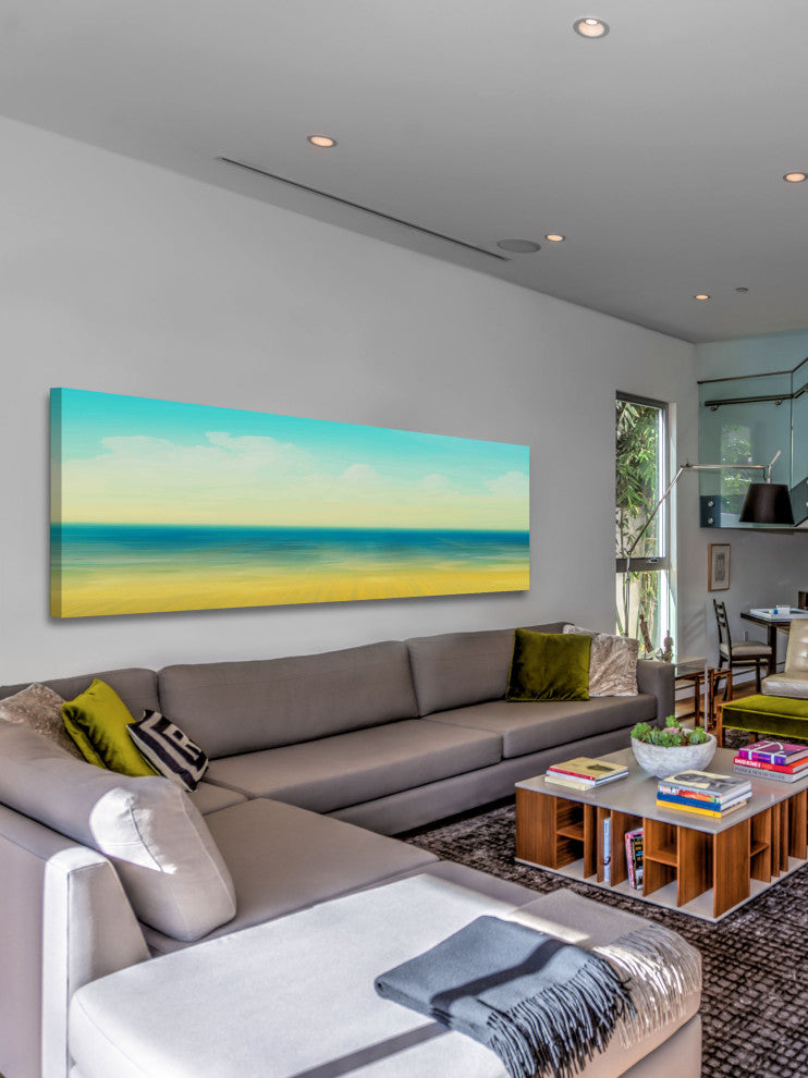 "Ocean Panoramic" Print on Canvas, 30"x10"
