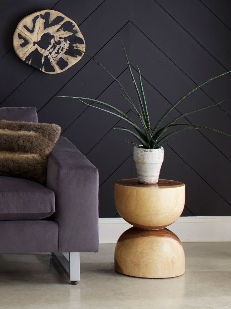 Hourglass Side Table, Chamcha Wood