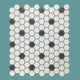 Mosaic Hexagon Matte White and Black Tile 23 Sheets 10.25" x 11.8" 19.3 SQFT