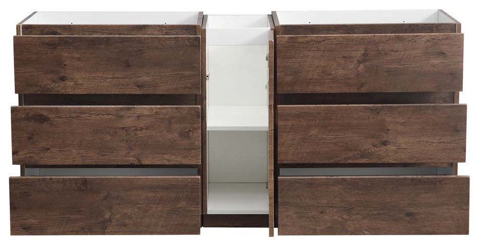 Fresca Lazzaro 72" Rosewood Double Sink Cabinet