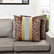 Dann Foley Lifestyle-Jaguar-Printed Pillow-24" x 24"-Oceans Blue-Yellow Khaki