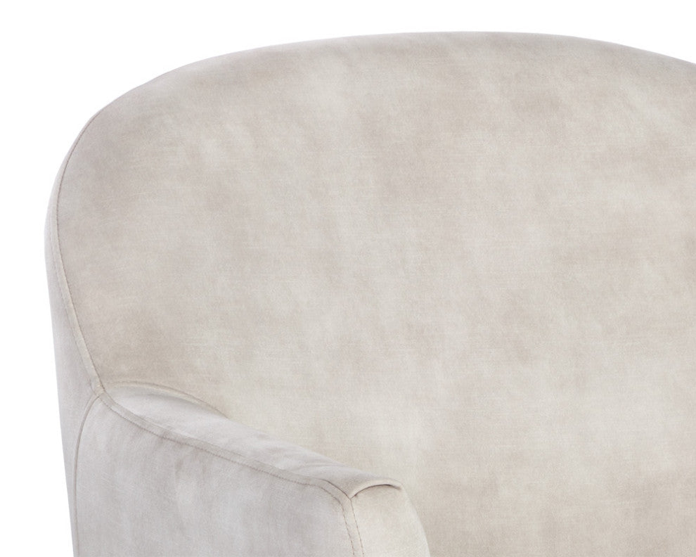 Casey Swivel Lounge Chair Nono Cream, Cream