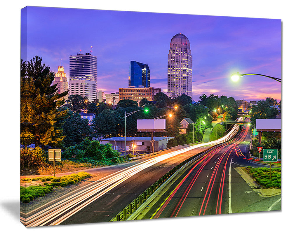 "Winston Salem North Carolina" Canvas Print40"x30"