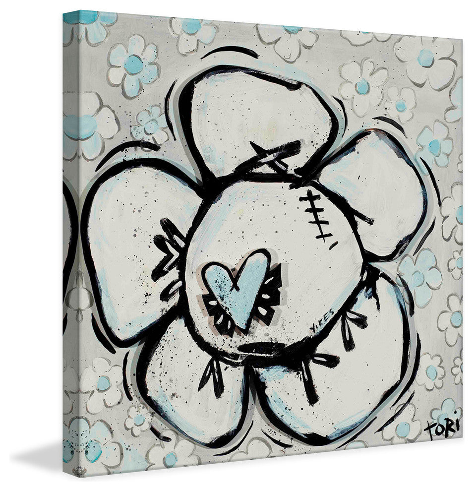 "Yikes Flower" Painting Print on Canvas by Tori Campisi