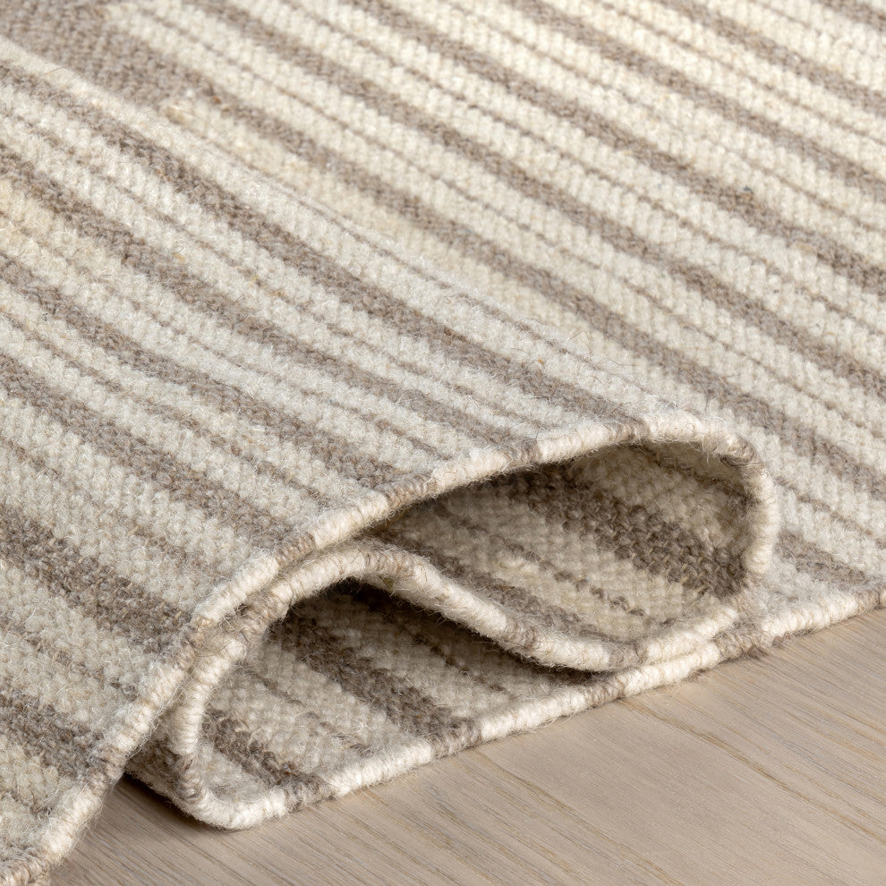 Grove Southwestern Wool Blend Area Rug, Taupe 6' x 9'