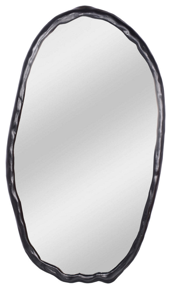 Foundry Oval Mirror Black