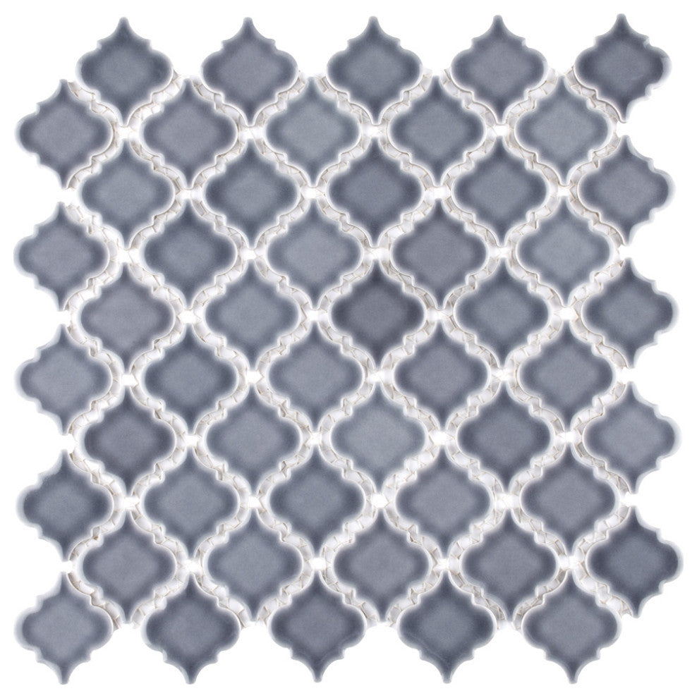 Hudson Tangier Mosaic Floor and Wall Tile, Imperial Grey