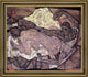 Egon Schiele Lovers: Man and Woman I - 16" x 20" Framed Premium Canvas Print