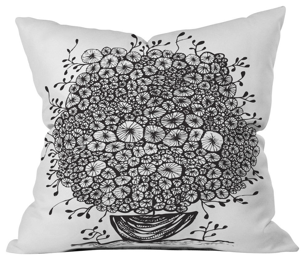 Julia Da Rocha Bouquet Of Flowers 1 Outdoor Throw Pillow