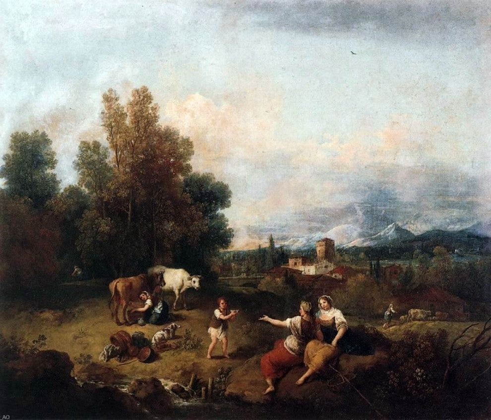 Francesco Zuccarelli Landscape Premium Canvas Print
