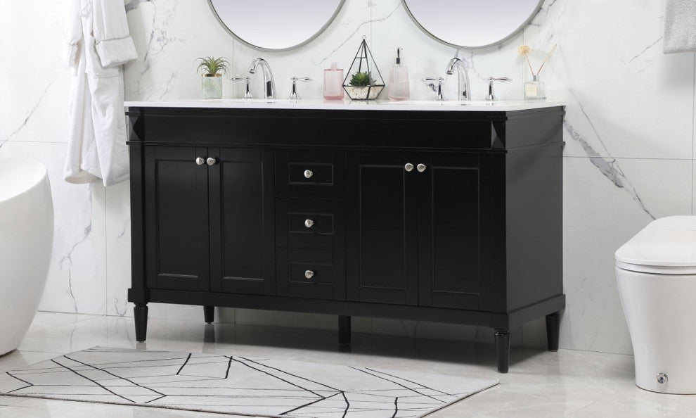 Home Living 21" Transitional Black-Light Bathroom Vanity