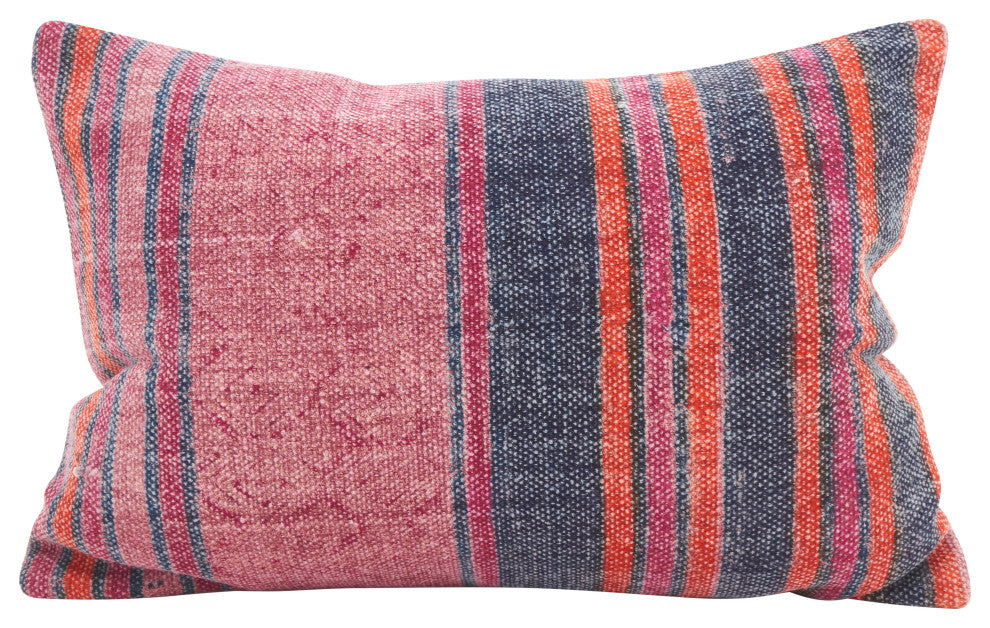 Boho Stripes Down Filled Throw Pillow