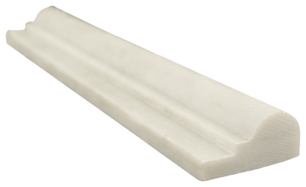 Arabescato Carrara 2x12 Chair Rail Honed, 1"x12", Set of 10