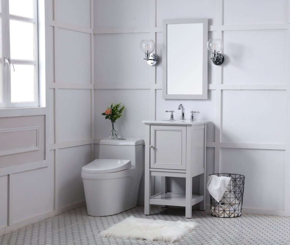 Matilda 19" Single Bathroom Vanity Set, Gray