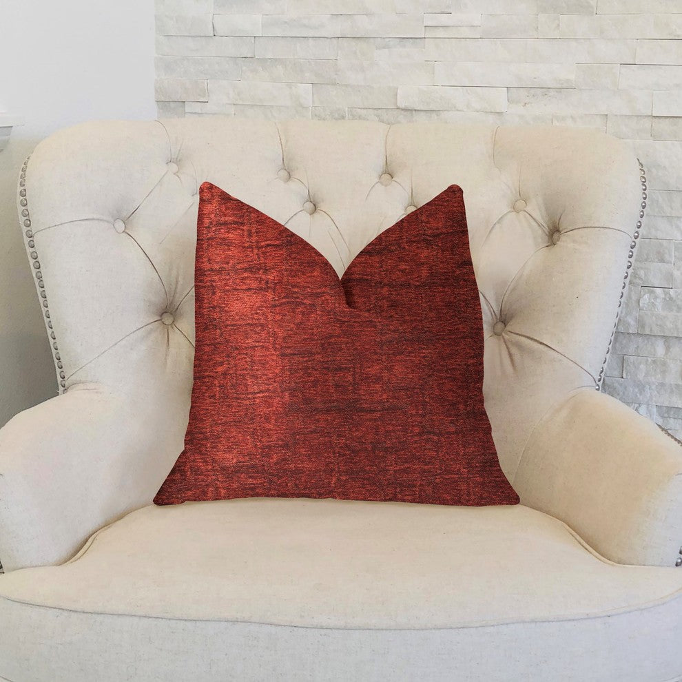 Paprika Jam Burgundy Red Luxury Throw Pillow, 20"x30" Queen