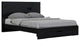 HomeRoots 79'' X 80'' X 43'' Modern Eastern King Black High Gloss Bed