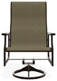 St. Catherine Sling Outdoor Supreme Swivel Rocker, Elevation Stone/Kona