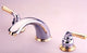 Kingston Widespread Bathroom Faucet w/Retail Pop-Up, Chrome/Polished Brass