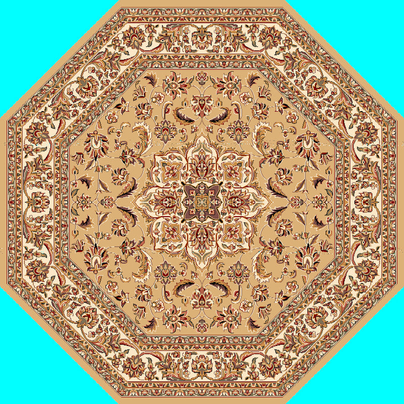 Cambridge 7328 Beige, Ivory Kashan Medallion, 7'7" Octagon