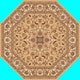 Cambridge 7328 Beige, Ivory Kashan Medallion, 7'7" Octagon
