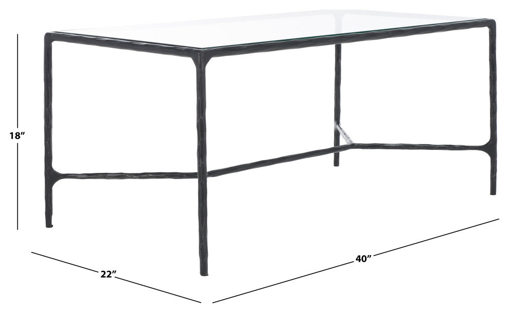 Safavieh Couture Jessa Metal Coffee Table, Black