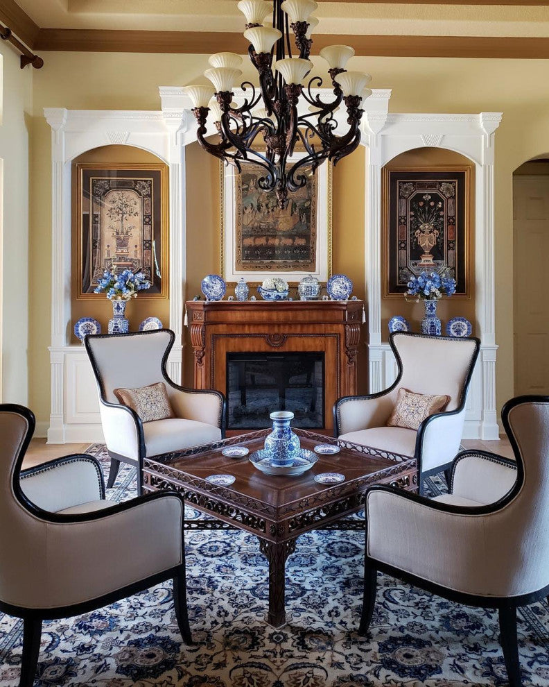 Elegant Black and White Curved Armchair