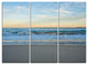 "Blue Splashing Scene Beach" Metal Wall Art, 3 Panels, 36"x28"